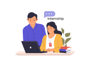 Mentor guiding intern during digital marketing internship at iConnect Digital Marketing Ghaziabad