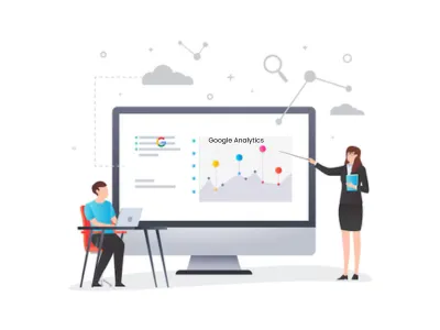 Google Analytics training illustration – digital marketing course at iConnectDM Ghaziabad