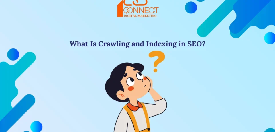 Illustration of a boy thinking with a question mark, representing crawling and indexing in SEO - iConnectDM