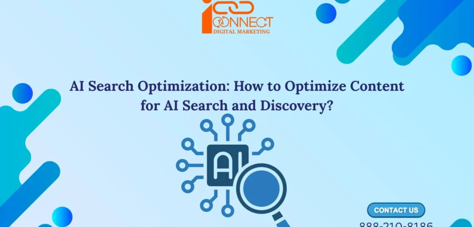 AI search optimization illustration showing how content is optimized for AI search and content discovery