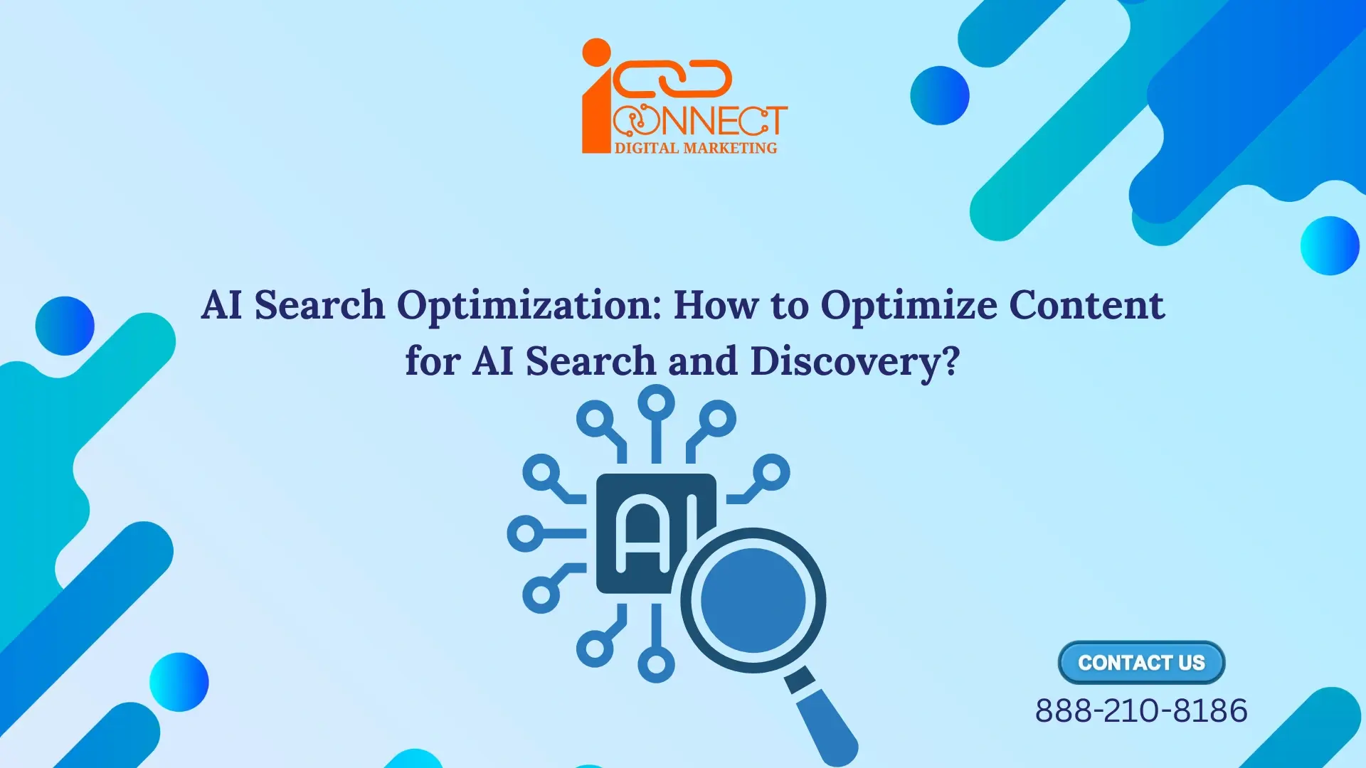 AI search optimization illustration showing how content is optimized for AI search and content discovery