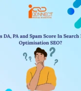Illustration showing a person confused about Domain Authority, Page Authority, and Spam Score in SEO