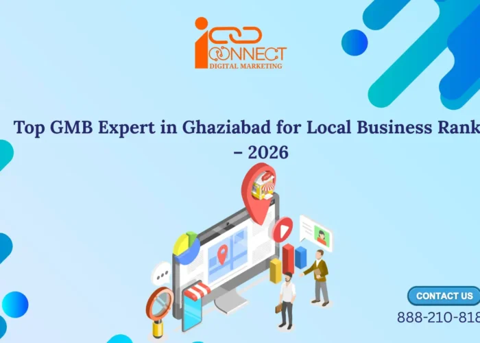 Illustration representing GMB experts in Ghaziabad helping local businesses improve Google Maps ranking in 2026