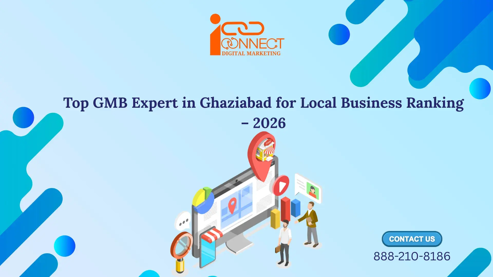 Illustration representing GMB experts in Ghaziabad helping local businesses improve Google Maps ranking in 2026