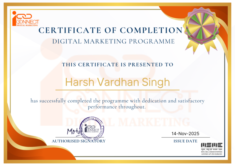 Digital-Marketing-Course-Certificate-by-iconnectdm-Harsh