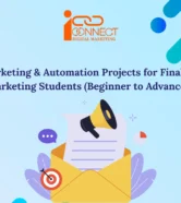 Email marketing and automation projects for final year digital marketing students featuring email campaign illustration and marketing automation concepts.