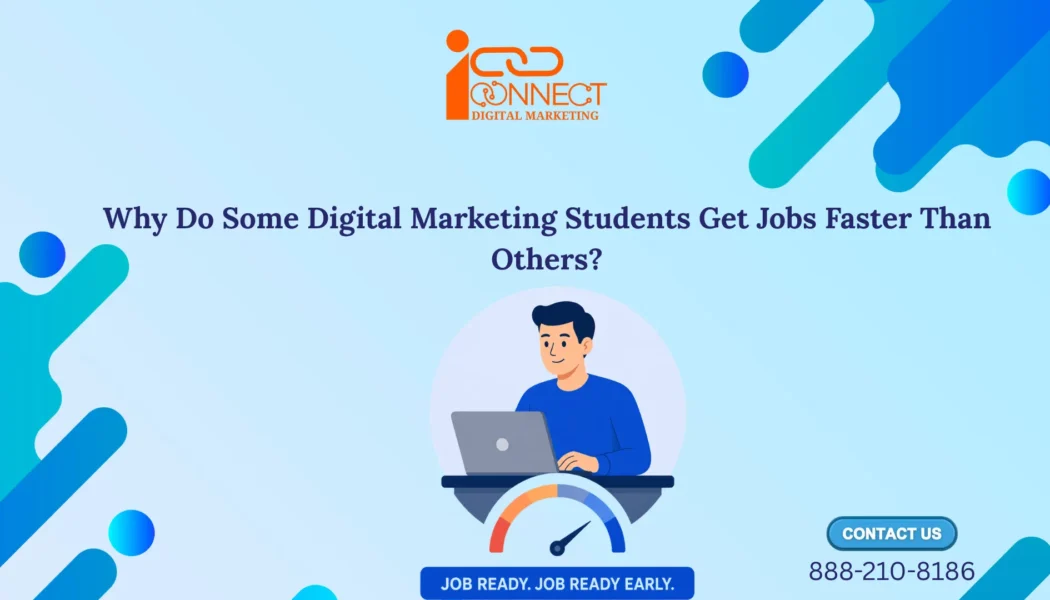 Digital marketing student working on practical skills, portfolio building, and job readiness to improve employment opportunities