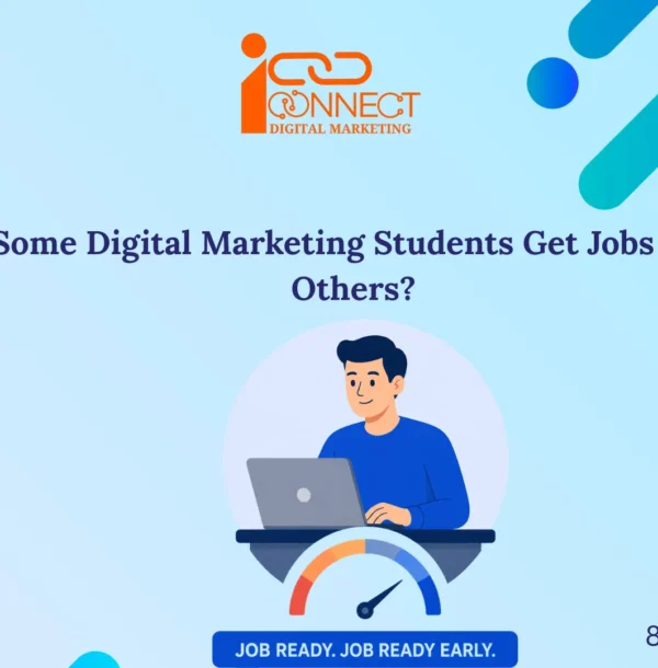 Digital marketing student working on practical skills, portfolio building, and job readiness to improve employment opportunities