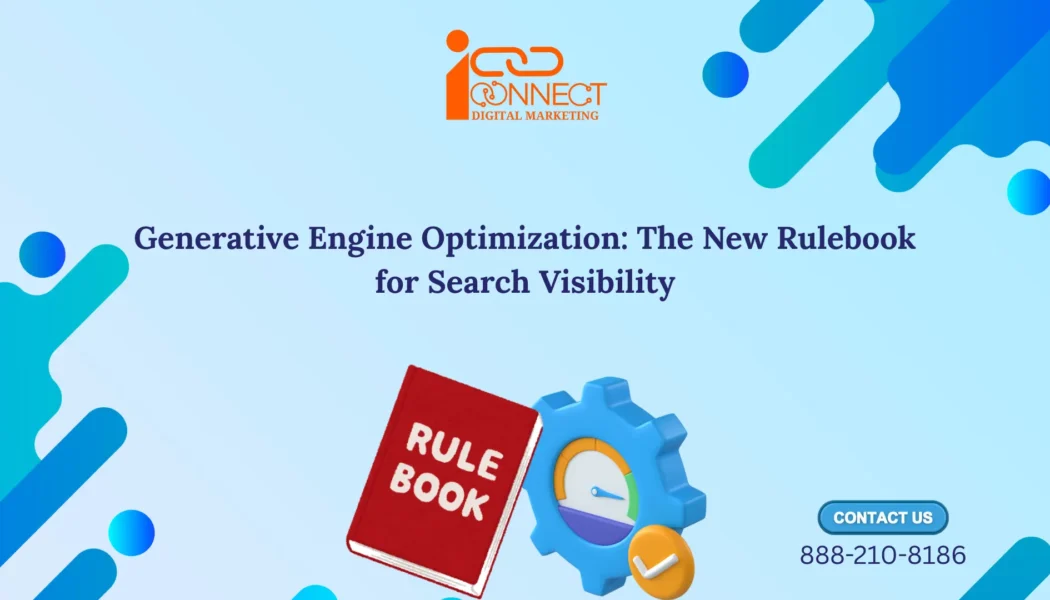 Generative Engine Optimization (GEO) rulebook infographic explaining the new SEO framework for improving AI search visibility and ranking in generative search engines.