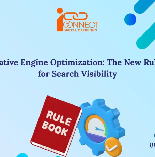 Generative Engine Optimization (GEO) rulebook infographic explaining the new SEO framework for improving AI search visibility and ranking in generative search engines.