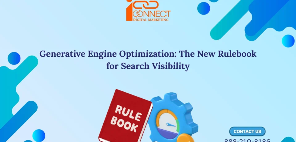 Generative Engine Optimization (GEO) rulebook infographic explaining the new SEO framework for improving AI search visibility and ranking in generative search engines.