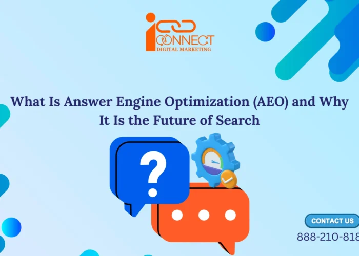 What Is Answer Engine Optimization (AEO) and Why It Is the Future of Search in 2026 infographic explaining how AEO helps websites rank in AI-powered search engines and answer engines.