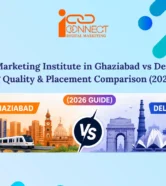 Digital marketing institute comparison between Ghaziabad and Delhi for fees, training and placement