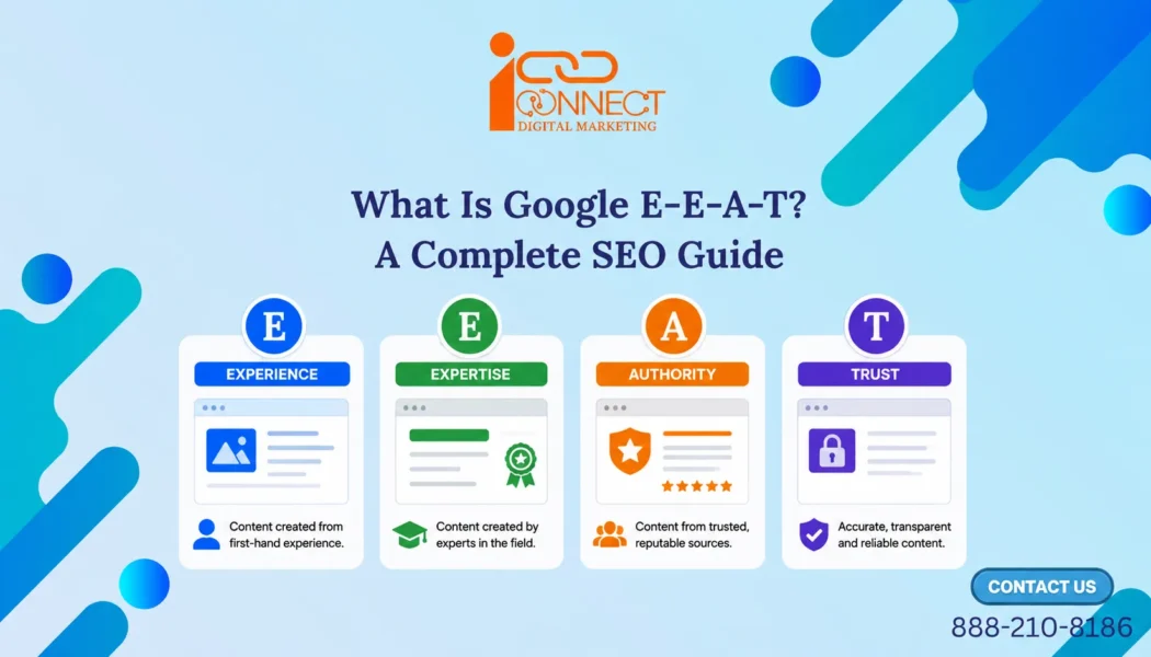 Google E-E-A-T showing experience, expertise, authority, and trust in SEO