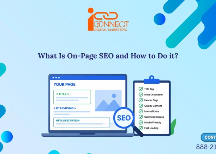 On-page SEO checklist with title tags, meta descriptions, headings, content, internal links, images and mobile optimization