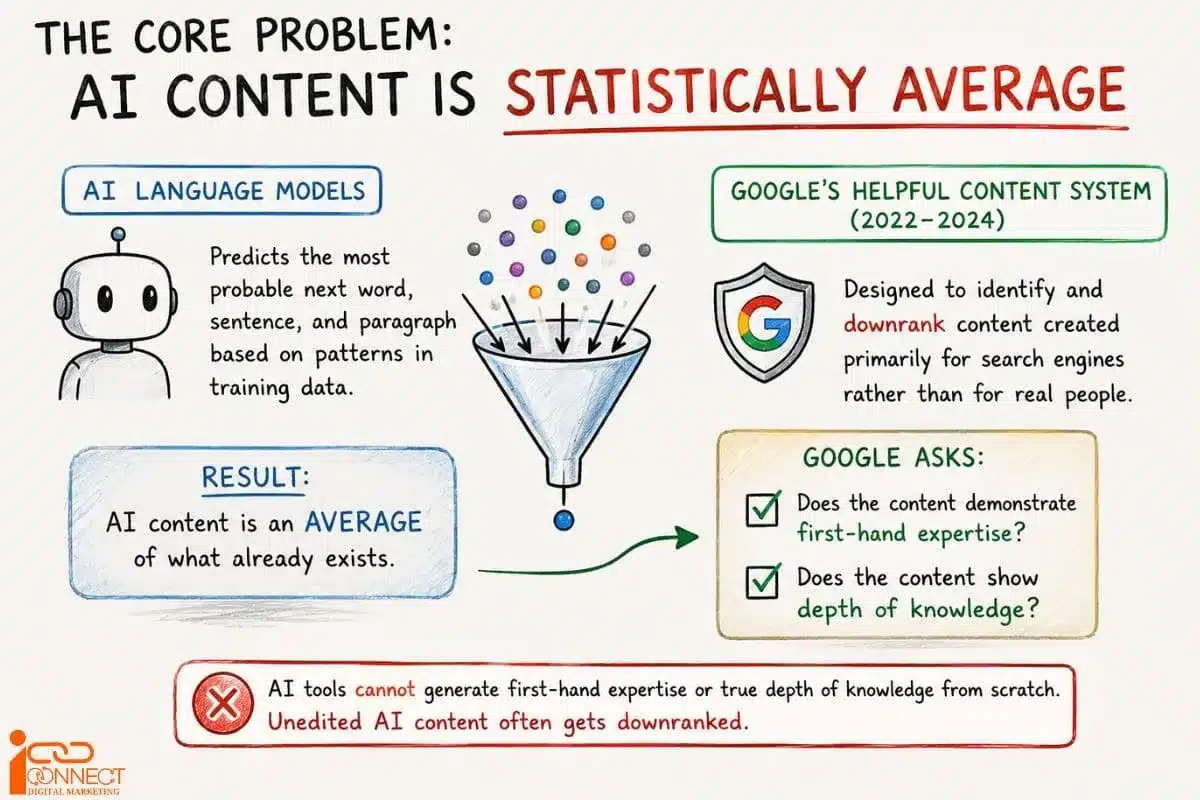 AI content quality compared with first-hand expertise and helpful people-first SEO content