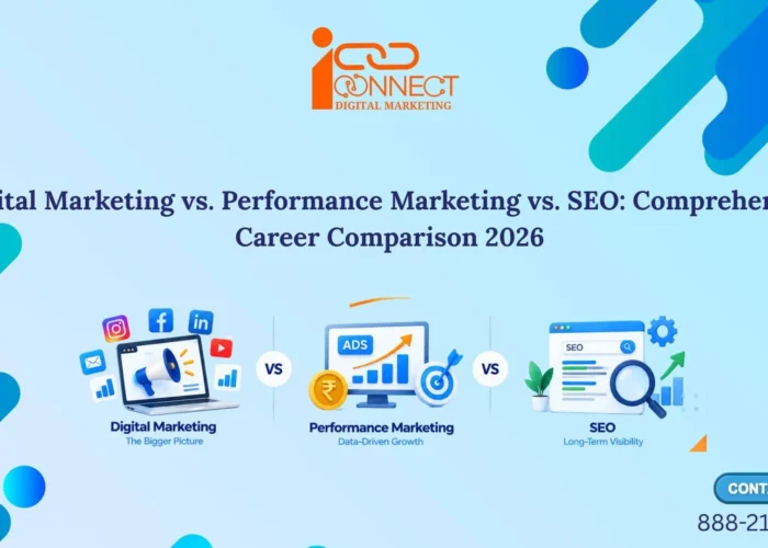 Digital marketing vs performance marketing vs SEO career comparison for 2026