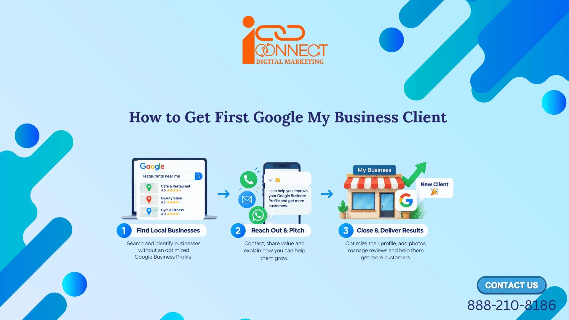 How to get your first Google Business Profile client by finding local businesses, reaching out and delivering results