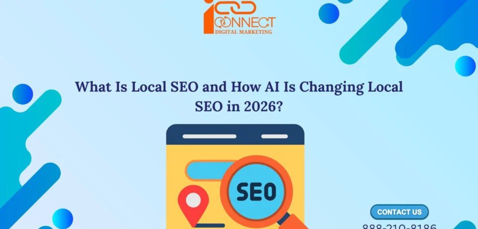 Illustration of local SEO and AI-powered local search in 2026